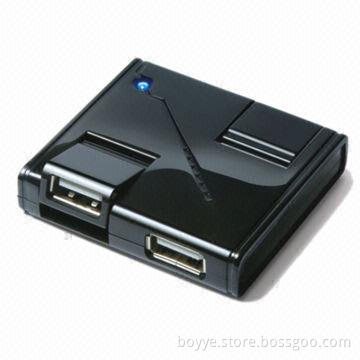 4-port USB 2.0 Hub with 1.5Mbps Low Speed Data Transfer Rate, Supports Plug-and-play Function